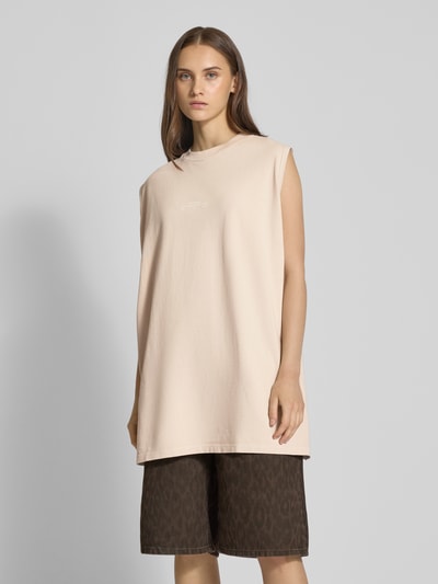 Karo Kauer Oversized Tanktop mit Label-Print Sand 4