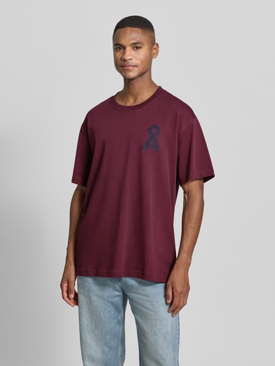 Armedangels Oversized T-Shirt aus Bio-Baumwolle Modell 'AADRU' Bordeaux 4