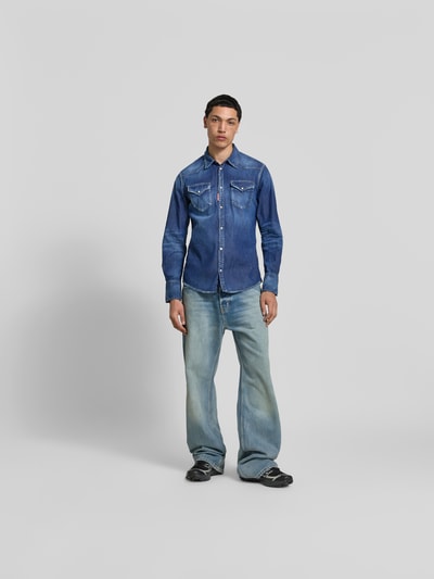 Dsquared2 Classic Fit Jeanshemd aus Baumwoll-Mix Marine 1