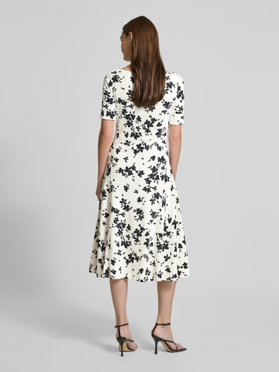 Lauren Ralph Lauren Midikleid mit U-Boot-Ausschnitt Modell 'MUNZIE' Offwhite 5