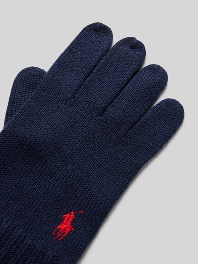 Polo Ralph Lauren Handschoenen van wol met labelstitching Marineblauw - 3