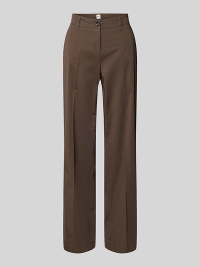 Productfoto, Hose mit Bügelfalten van Brax in bruin, regular fit, katoenmix met lyocell, sierzakken, gladde textuur