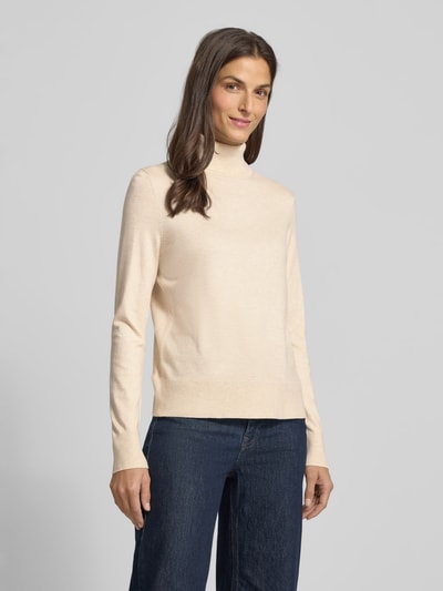 s.Oliver RED LABEL Golf o kroju regular fit z mieszanki wiskozy Beżowy 4