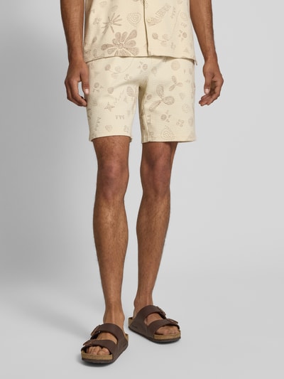 Only & Sons Regular fit sweatshorts van puur katoen, model 'BAGGIO' Offwhite - 4