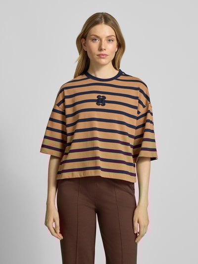 Smith and Soul T-shirt krótki z wyhaftowanym logo Beżowy 4