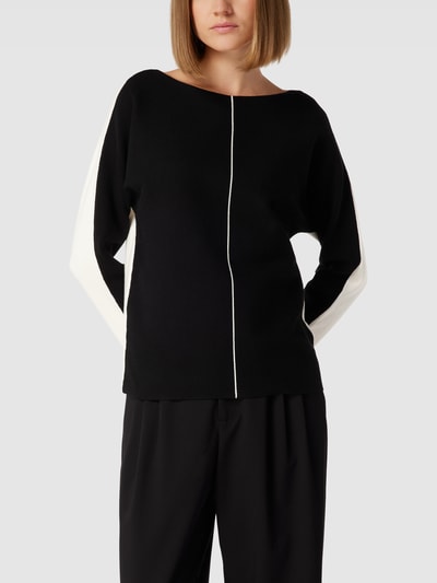 s.Oliver BLACK LABEL Gebreide pullover in two-tone-stijl Zwart - 4