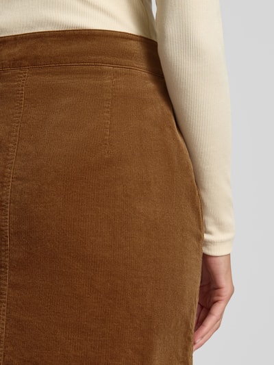 Marc O'Polo Licht uitlopende corduroy rok van katoenmix Camel - 3