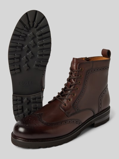 DIGEL Veterboots van echt leer, model 'Spencer' Middenbruin - 4