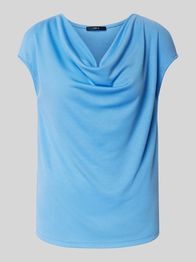 zero T-shirt z lejącym dekoltem Jasnoniebieski 2