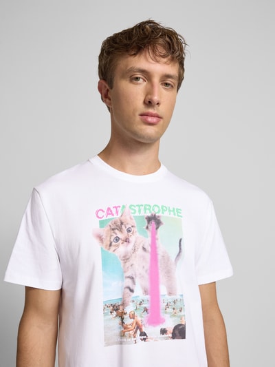Dedicated T-Shirt mit Motiv-Print Weiss 3