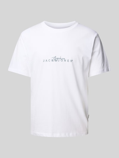 Jack & Jones T-Shirt mit Label-Print Modell 'VARENNA' Weiss 2