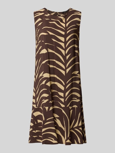 OPUS Knielanges Kleid aus Viskose-Mix Modell 'Wenola' Dunkelbraun 1