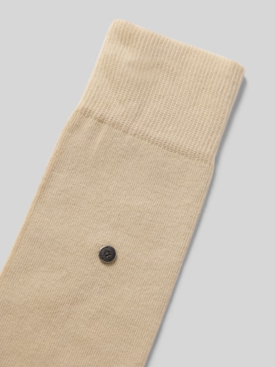 Produktfoto, Socken mit Burlington-Niete von Burlington in Beige, Bio-Baumwolle und recyceltes Polyester, elastisches Rippenbündchen, körpernahe Passform