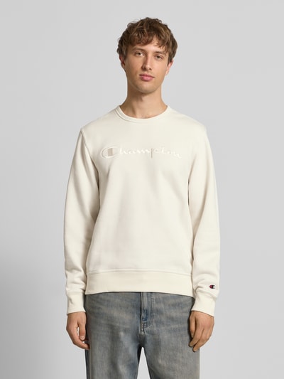 CHAMPION Sweatshirt mit Label-Stitching und Rundhalsausschnitt Offwhite 4