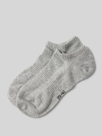 Snocks Sneakersocken mit elastischem Rippenbündchen im 2er-Pack Silber Melange 1