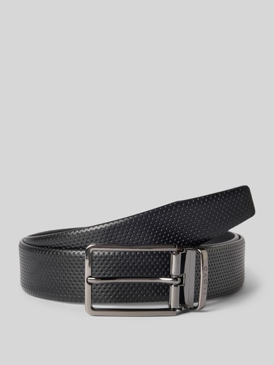 Lloyd Men's Belts Pasek z detalem z logo Czarny 1