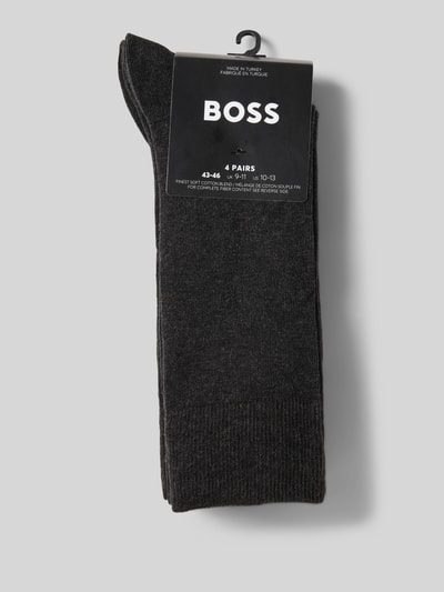 BOSS Sokken van katoenmix in een set van 4 paar Antraciet - 3