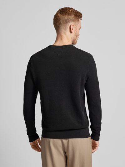 Tommy Hilfiger Gebreide pullover met logostitching Zwart - 5