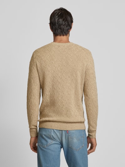 RAGMAN Gebreide pullover met structuurmotief Beige gemêleerd - 5