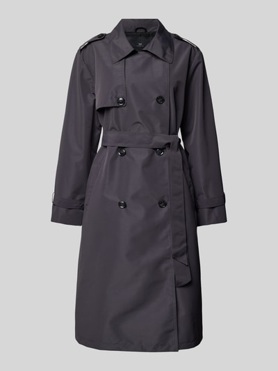 WITHBLACK Trenchcoat mit Bindegürtel Anthrazit 2