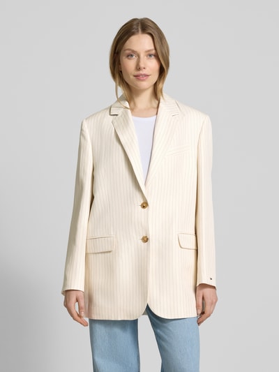 Tommy Hilfiger Relaxed-fit blazer van een mix van viscose en linnen Zand - 4