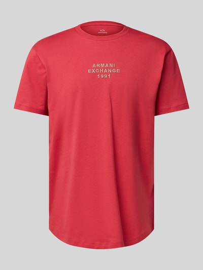 ARMANI EXCHANGE Regular fit T-shirt van puur katoen Lichtrood - 2