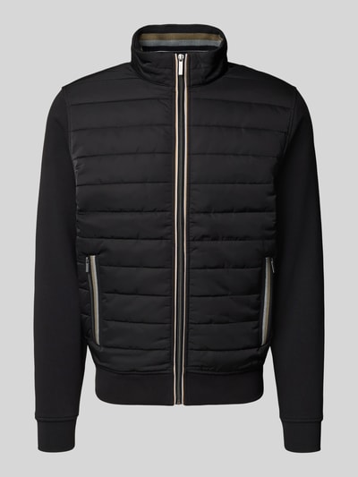 bugatti Steppjacke mit Stehkragen und Reißverschlusstaschen Black 2