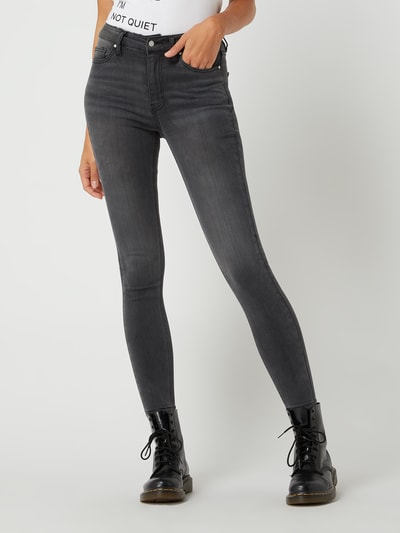 YOUNG POETS SOCIETY Super Slim Fit High Waist Jeans mit Stretch-Anteil Modell 'Ania' Dunkelgrau 4