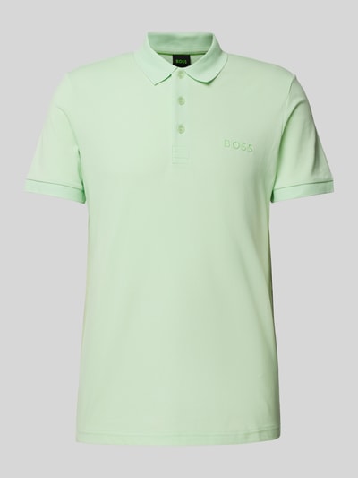 BOSS Green Koszulka polo z detalem z logo model ‘Paule’ Jasnozielony 2