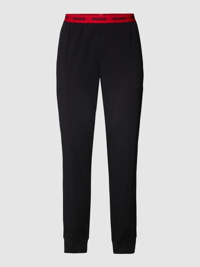 HUGO CLASSIFICATION Sweatpants met elastische band met logo, model 'Linked' Zwart - 2