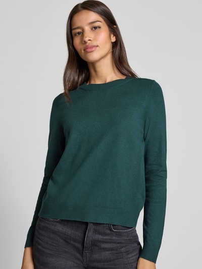 s.Oliver RED LABEL Sweter z dzianiny o kroju regular fit z mieszanki wiskozy Ciemnozielony 3