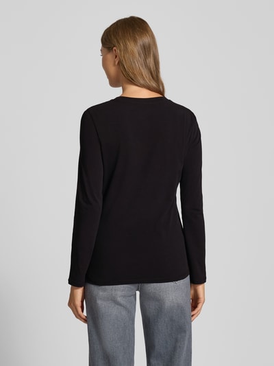 ARMANI EXCHANGE Shirt met lange mouwen, ronde hals en labelprint Zwart - 5