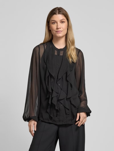 Soyaconcept Regular Fit Bluse mit Rüschen Modell 'NAIA' Black 4