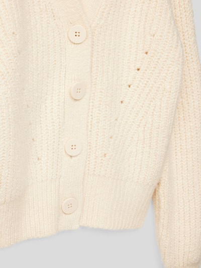 s.Oliver RED LABEL Strickjacke mit V-Ausschnitt Ecru 2