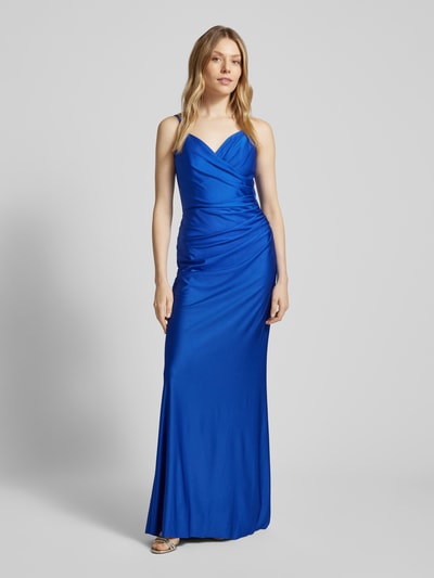 TROYDEN COLLECTION Abendkleid mit seitlicher Raffung Royal 4