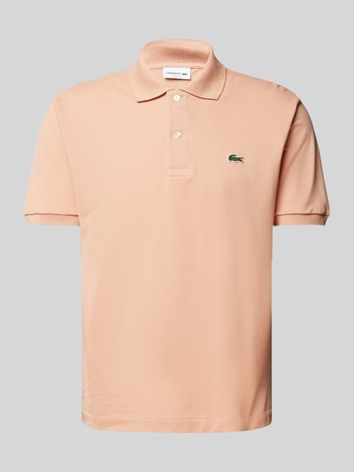 Lacoste Koszulka polo o kroju regular fit z naszywką z logo Rdzawoczerwony 1