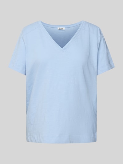 s.Oliver RED LABEL Regular Fit T-Shirt aus reiner Baumwolle Hellblau 2
