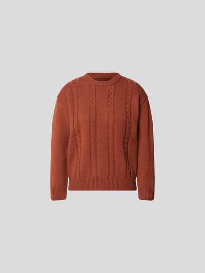 Maison Margiela Pullover mit Zopfmuster Mittelbraun 2