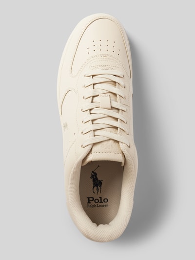 Polo Ralph Lauren Ledersneaker mit Logo-Stitching Modell 'MASTERS' Offwhite 3