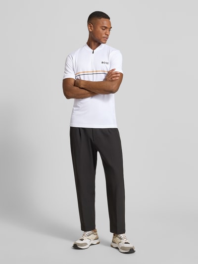 BOSS Green Slim fit poloshirt met logoprint, model 'TOC SPIN BODYMAPP 1027' Wit - 1