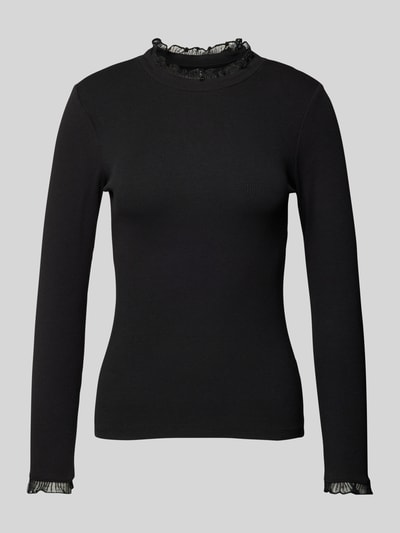 Only Longsleeve mit Feinripp Modell 'LESLIE' Black 2