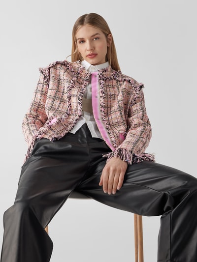 MSGM Blazer in Bouclé-Optik Rosa Melange 6