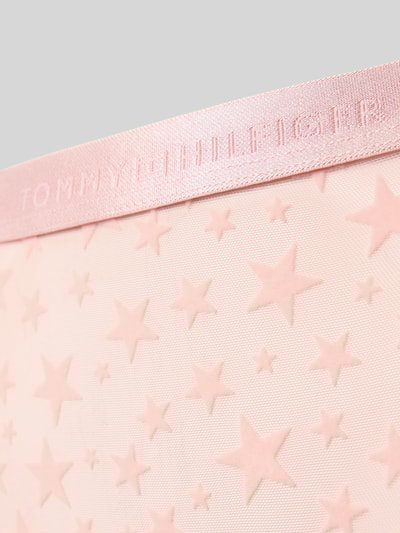 TOMMY HILFIGER Stringi ze wzorem na całej powierzchni w zestawie 3 szt. Ciemnoniebieski 2