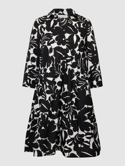 Christian Berg Woman Knielange jurk met all-over print Zwart - 2