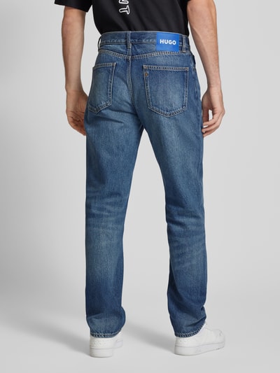 Hugo Blue Regular Fit Jeans im Destroyed-Look Modell 'Jonah' Dunkelblau 5