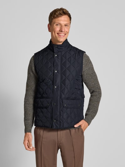 Barbour Regular Fit Steppweste mit Druckknöpfen Modell 'LOWERDALE GILET' Marine 4