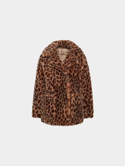 Meteo by Yves Salomon Jacke mit Animal-Print Hellbraun 2