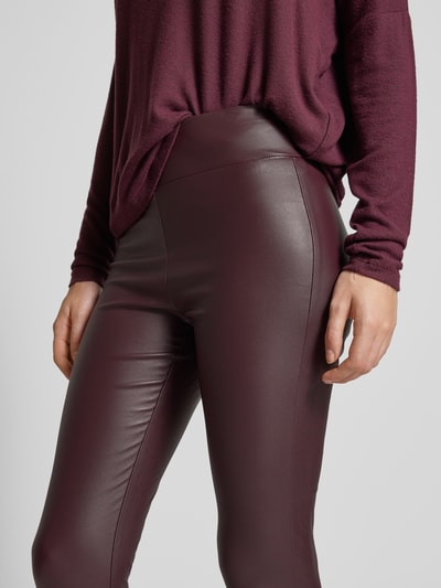 Soyaconcept Leggings mit elastischem Bund Modell 'Pam' Bordeaux 3