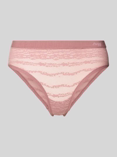 Sloggi Slip van grafisch kant, model 'Lenzing's Tencel™' Mauve - 1