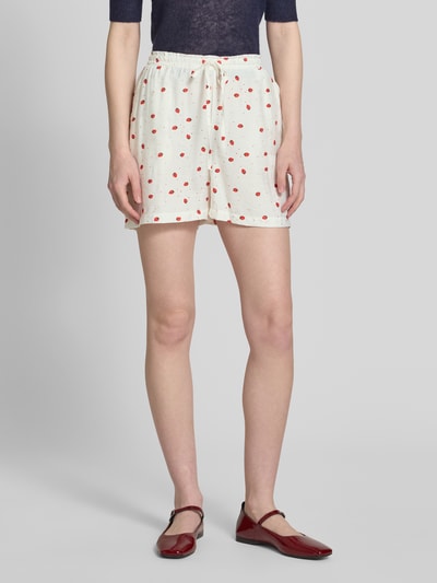 Vero Moda Regular Fit Shorts mit elastischem Bund Modell 'ODETTE' Weiss 4